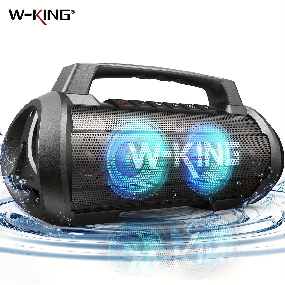 W-KING 70W RMS Bluetooth Portable Speaker, Wireless, IPX6 Waterproof Bluetooth Speakers with Subwoofer/Bass Boost
