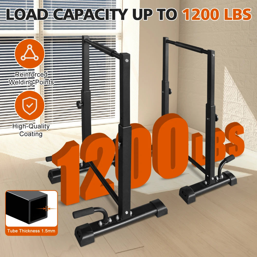 Adjustable Dip Bar Station And Pull Up Bars For Fitness