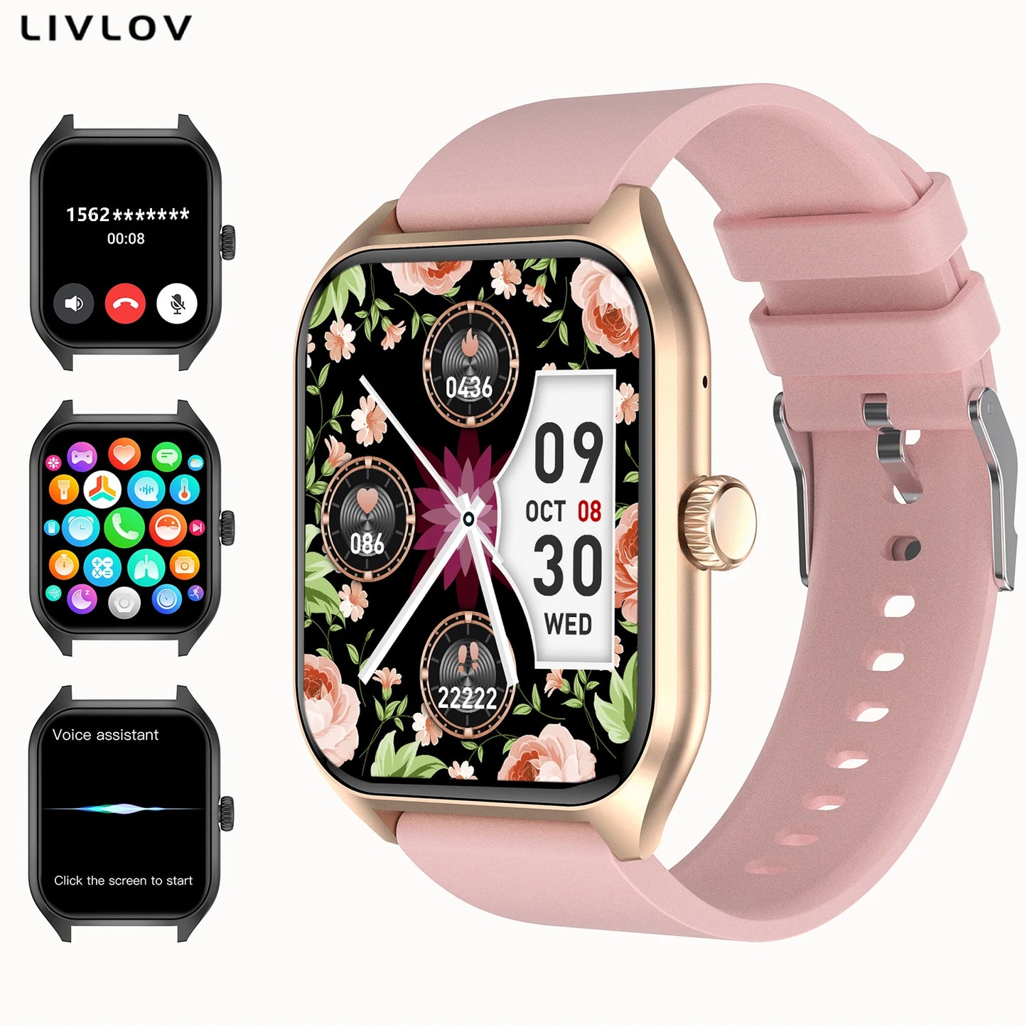 AI Voice Assistant Smartwatch With Heart Rate Monitor And Sleep Tracking