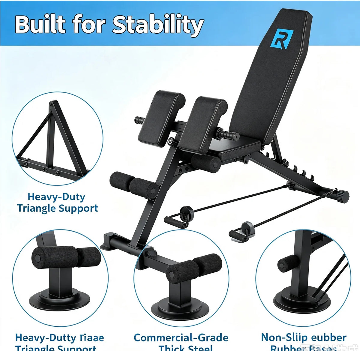 Adjustable Roman Chair Hyperextension Bench for Home Gym Strength Training