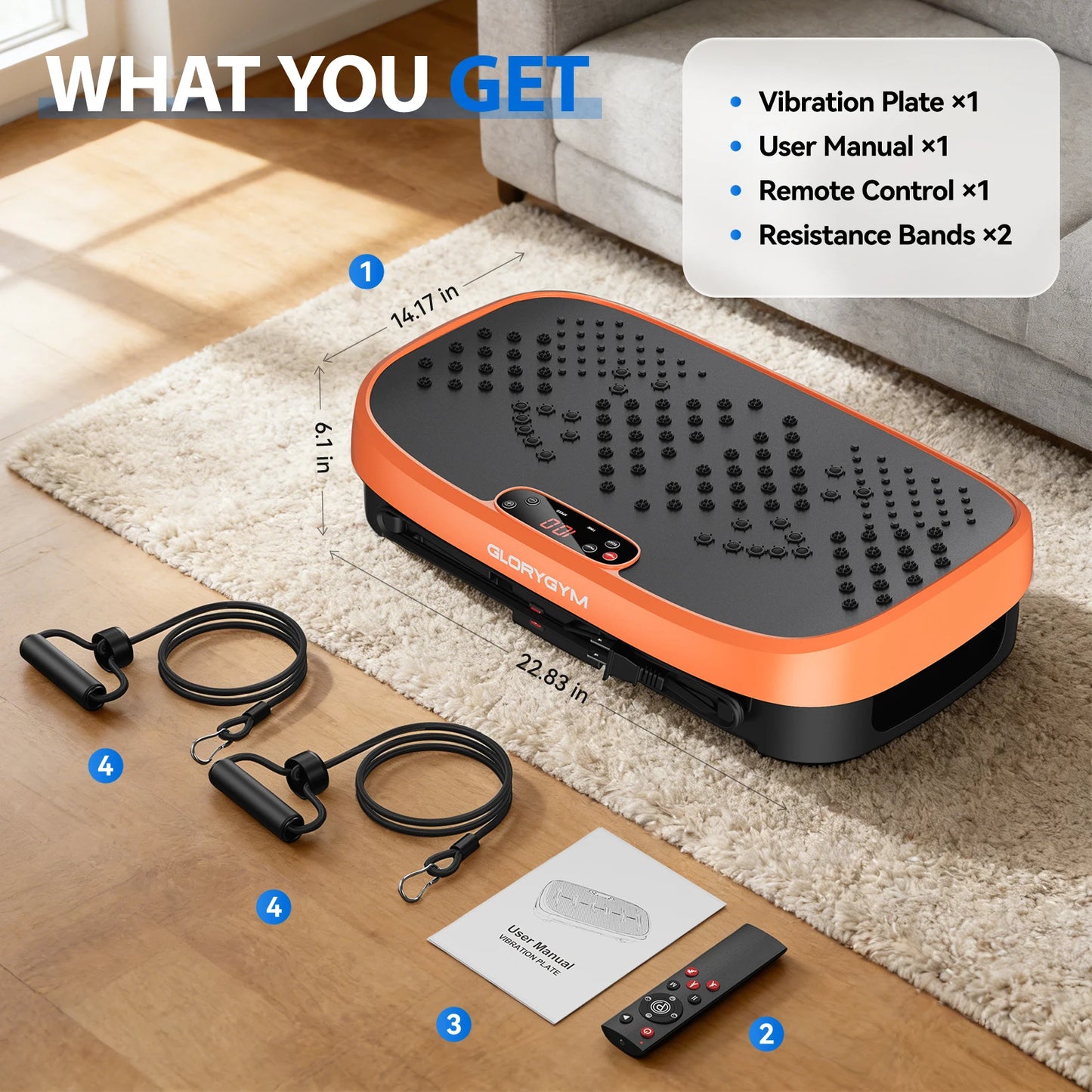 Vibration Plate Exercise Machine With 120 Levels And Quiet Operation
