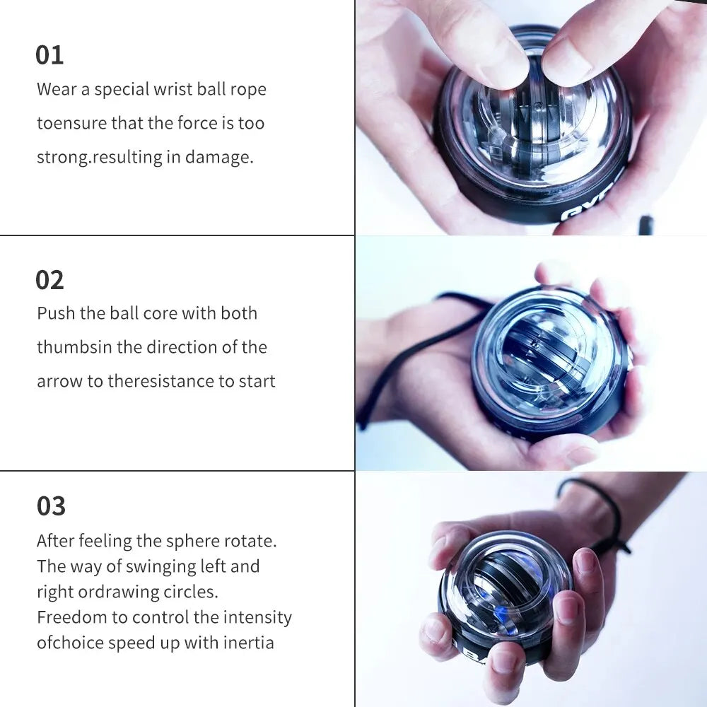 LED Wrist Power Trainer Ball Grip Training