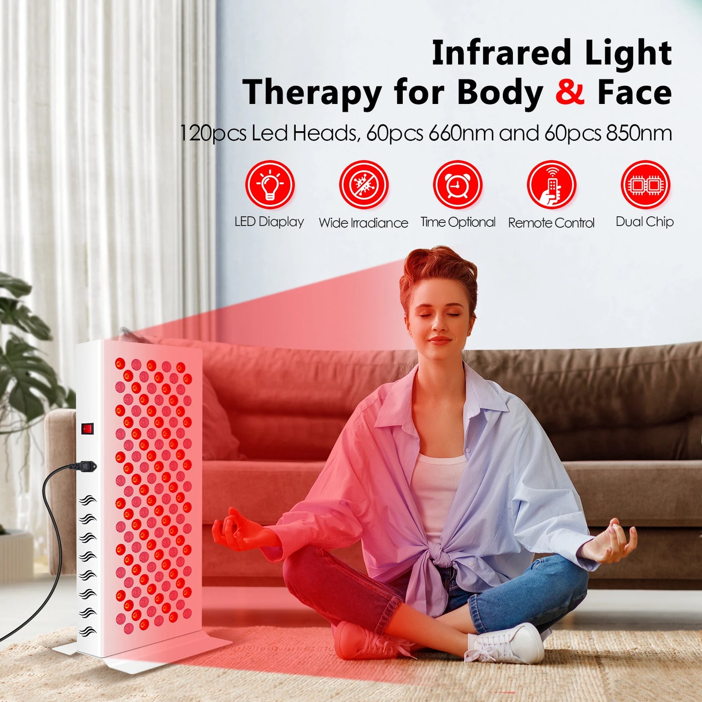 Astarexin Near Infrared Light Therapy Panel For Face And Body