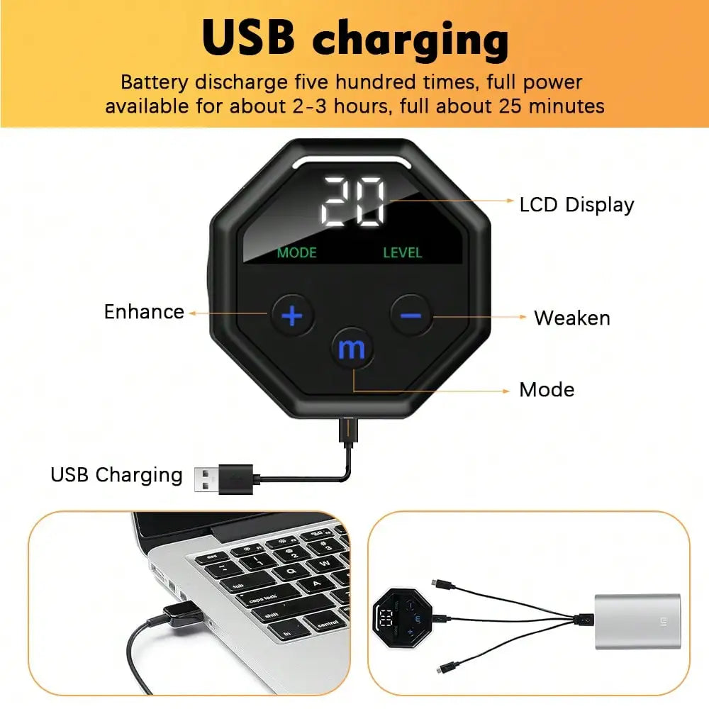 USB Rechargeable Abdominal Muscle Stimulator Belt