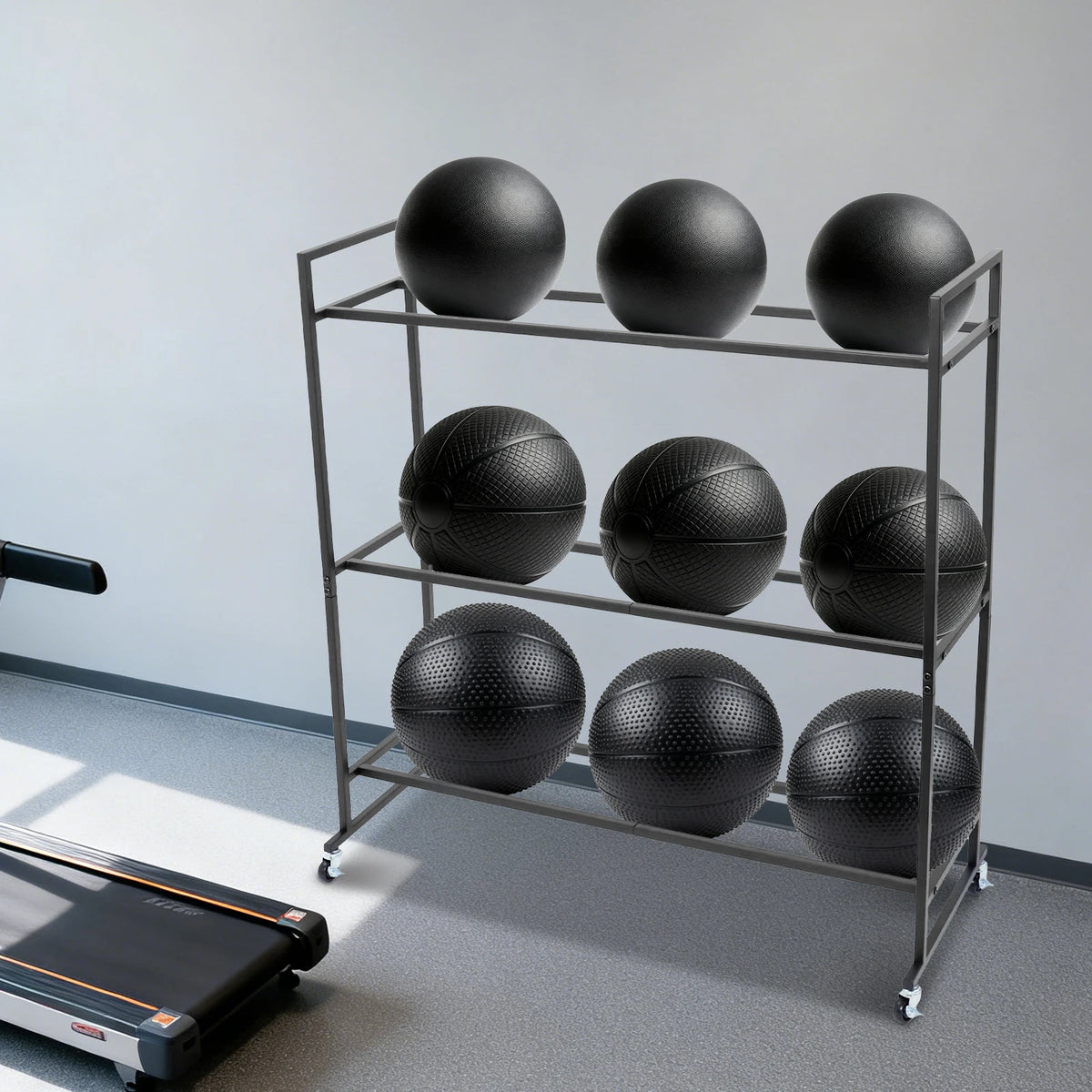 Heavy Duty Exercise Ball Storage Rack and Yoga Ball Organizer