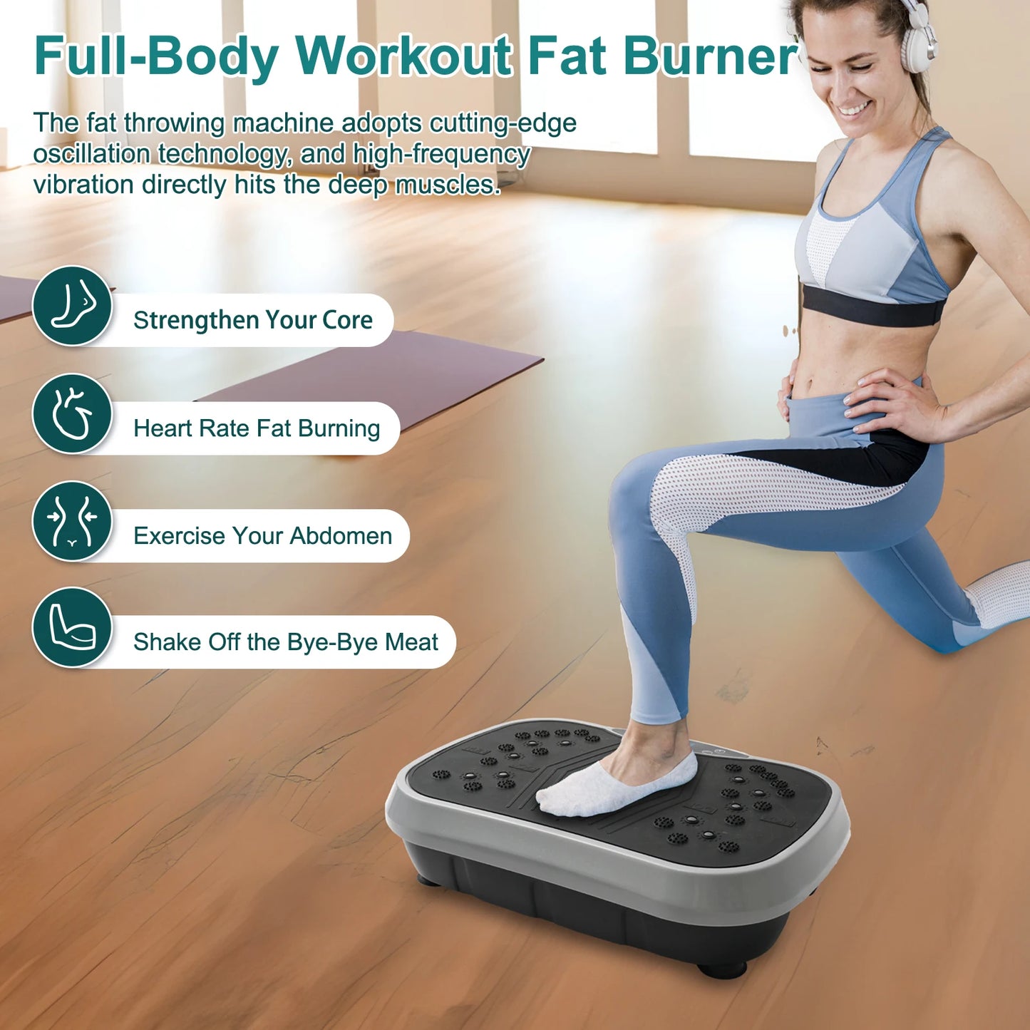 Vibration Plate Exercise Machine For Home Fat Burning Workout