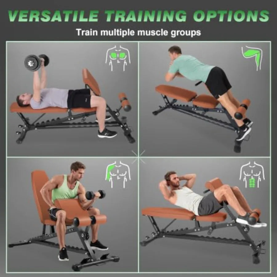 Adjustable Weight Bench With Roman Chair for Strength Training