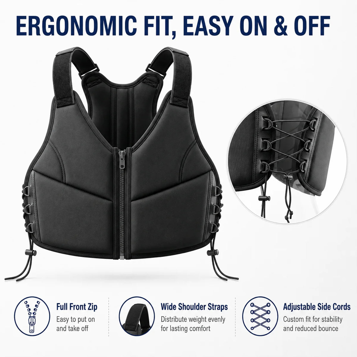 Adjustable Weighted Fitness Vest for Running, Walking, and Strength Training