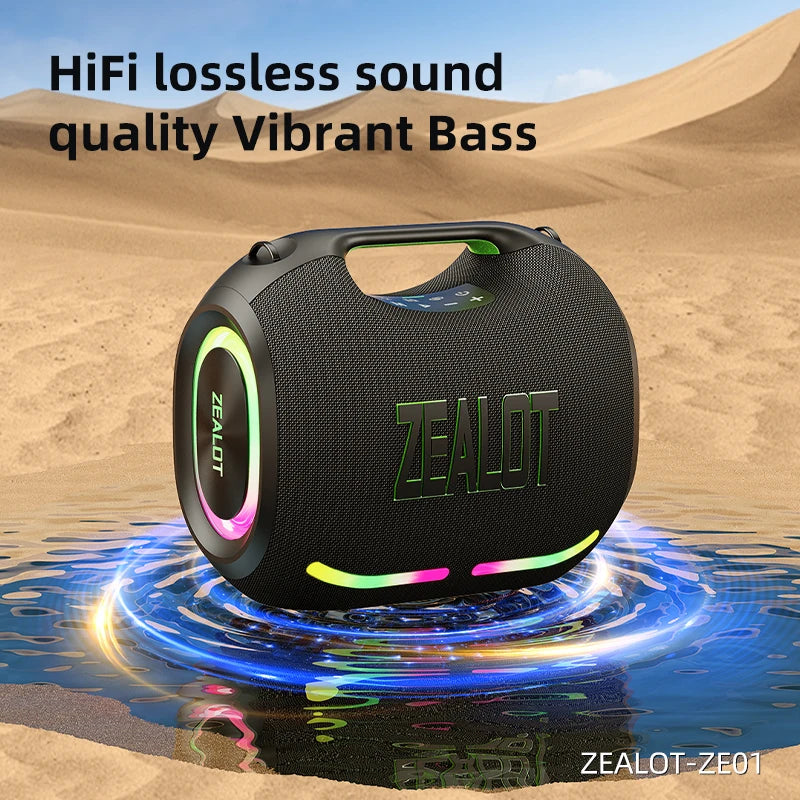 Zealot Portable Bluetooth Speaker With Subwoofer And Waterproof Design