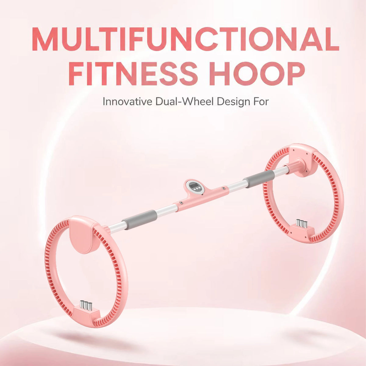 Adjustable Dual Wheel Forearm Wrist Exerciser With Resistance Weights