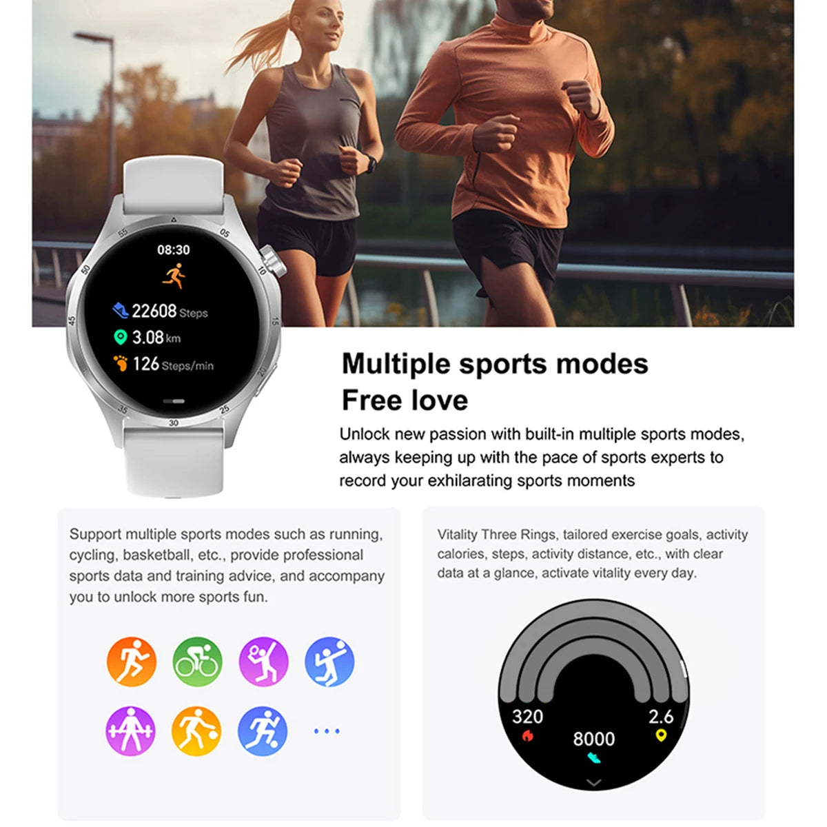 2026 New Smart Watch Men 1.52" HD IPS Screen Bluetooth Call Fitness Tracker Heart Rate Monitor Sports Smartwatch Gift