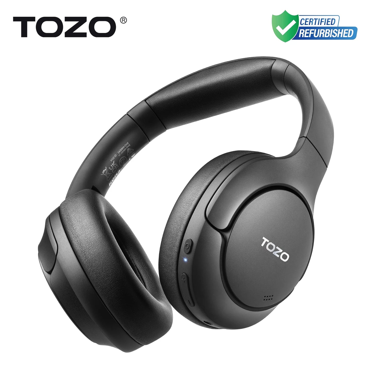TOZO Refurbished Hi-Res Over Ear Headphones Hybrid ANC