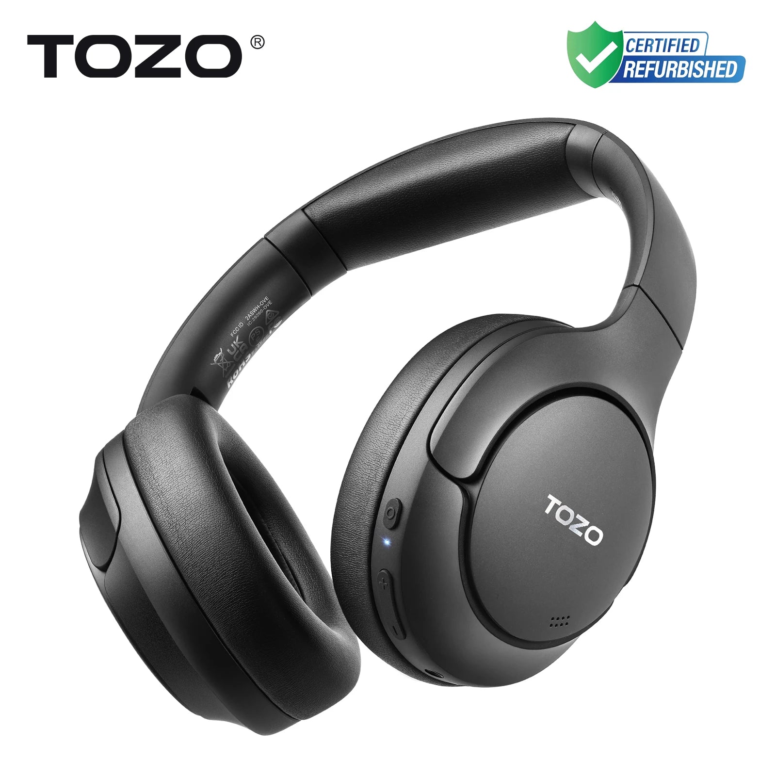 TOZO Refurbished Hi-Res Over Ear Headphones Hybrid ANC