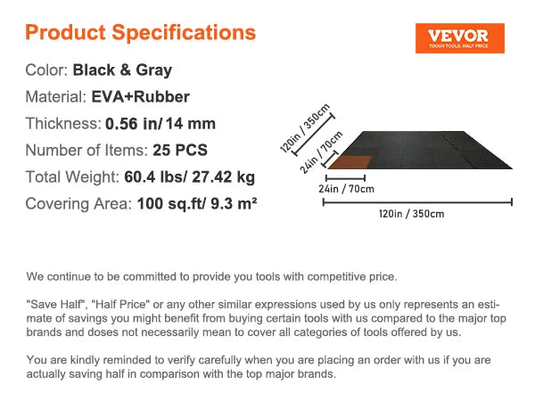 Interlocking Gym Floor Mats EVA Foam Rubber Top Waterproof