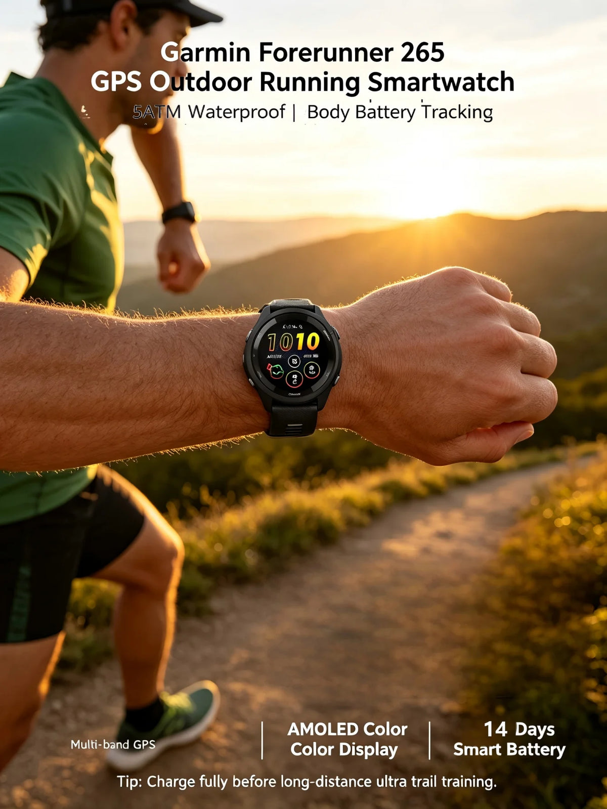 Garmin Forerunner 265 Outdoor GPS Smartwatch