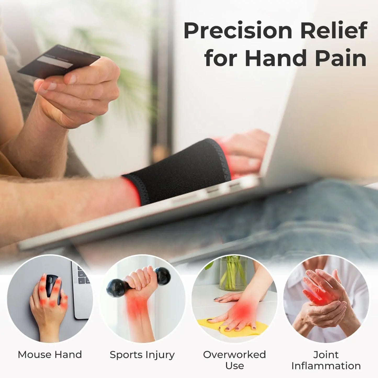 ZONGKUNG Rechargeable Cordless Near Infrared Wrist Therapy Wrap