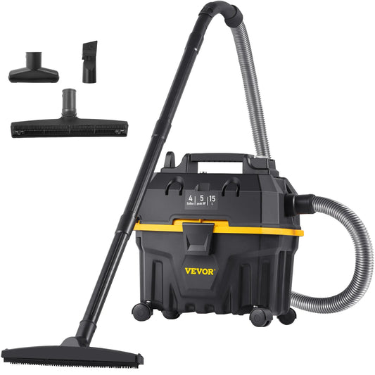 SucceBuy Portable Wet Dry Vacuum Cleaner 15L