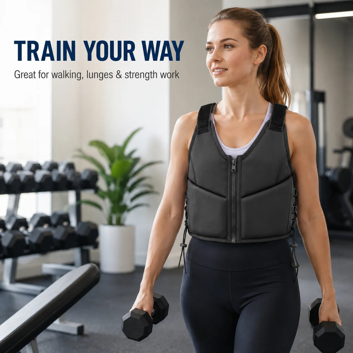 Adjustable Weighted Fitness Vest for Running, Walking, and Strength Training