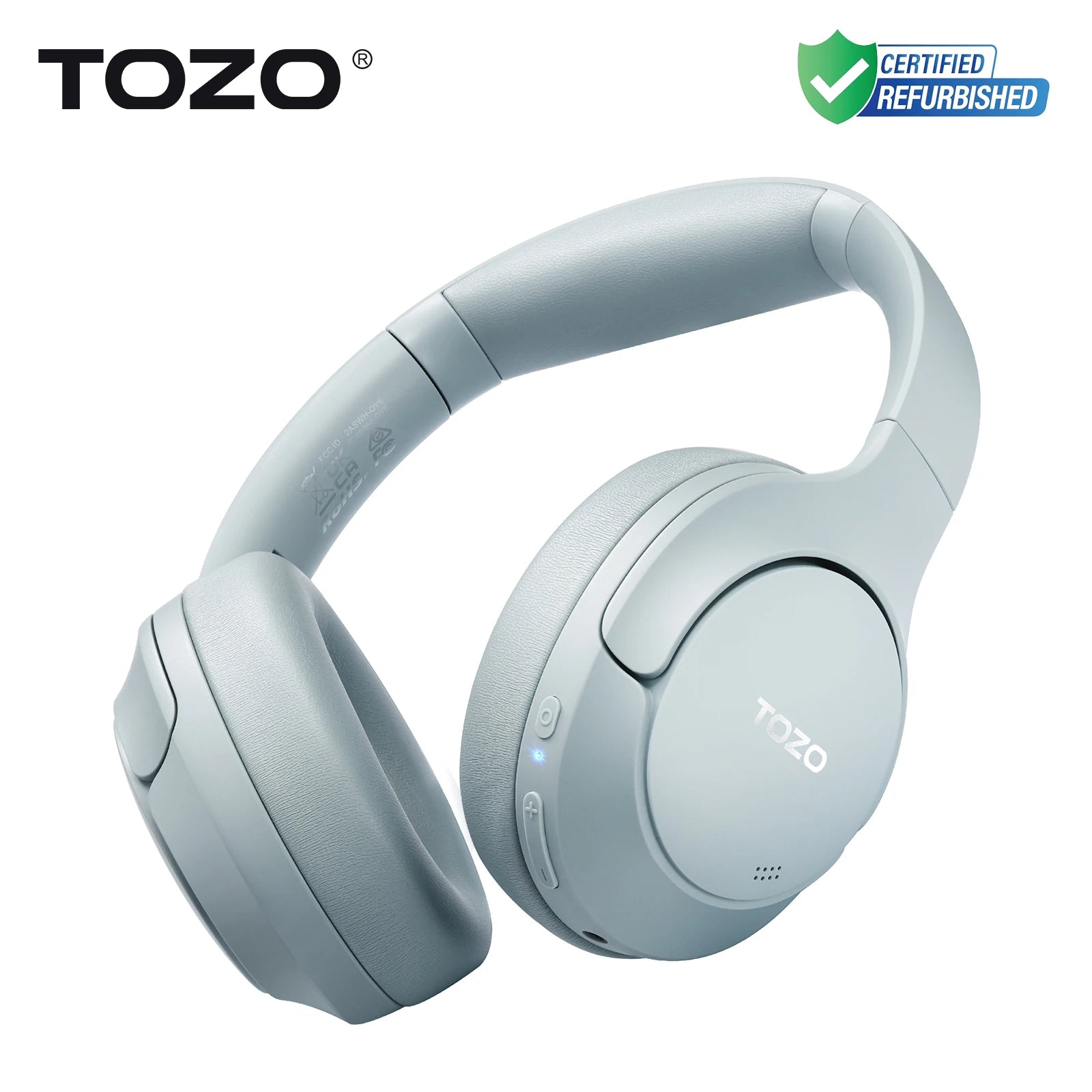 TOZO Refurbished Hi-Res Over Ear Headphones Hybrid ANC