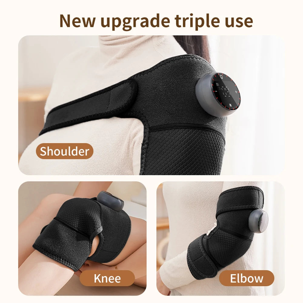 USB Heating Knee Protection Massage for Joint  Far-infrared Knee Shoulder Elbow Pad Wireless LED 5 Levels Hot Compress Massager