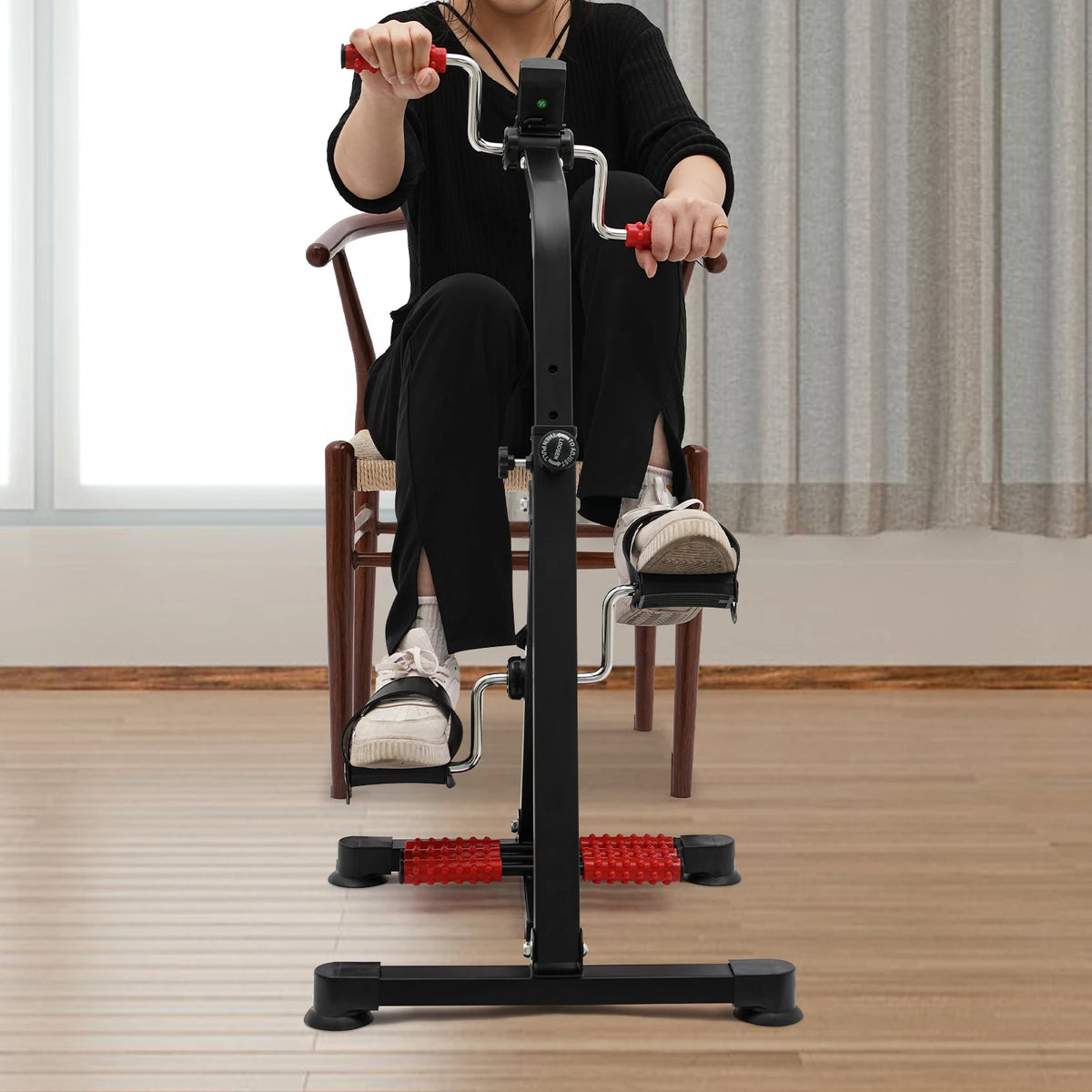 Pedal Exerciser Bike With Monitor For Convenient Home Fitness Training