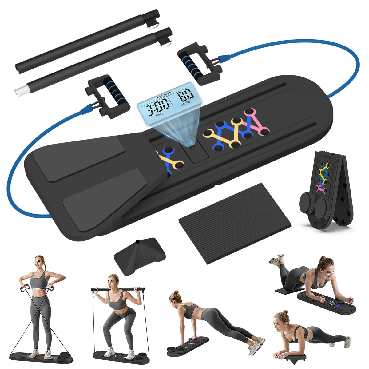 Multifunctional Pilates Board for Full Body Strength and Core Training