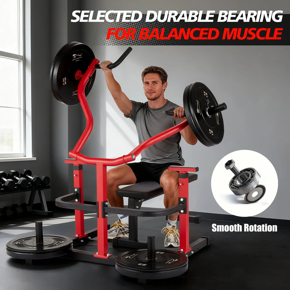 Chest Press Machine With Independent Converging Arms For Strength Training
