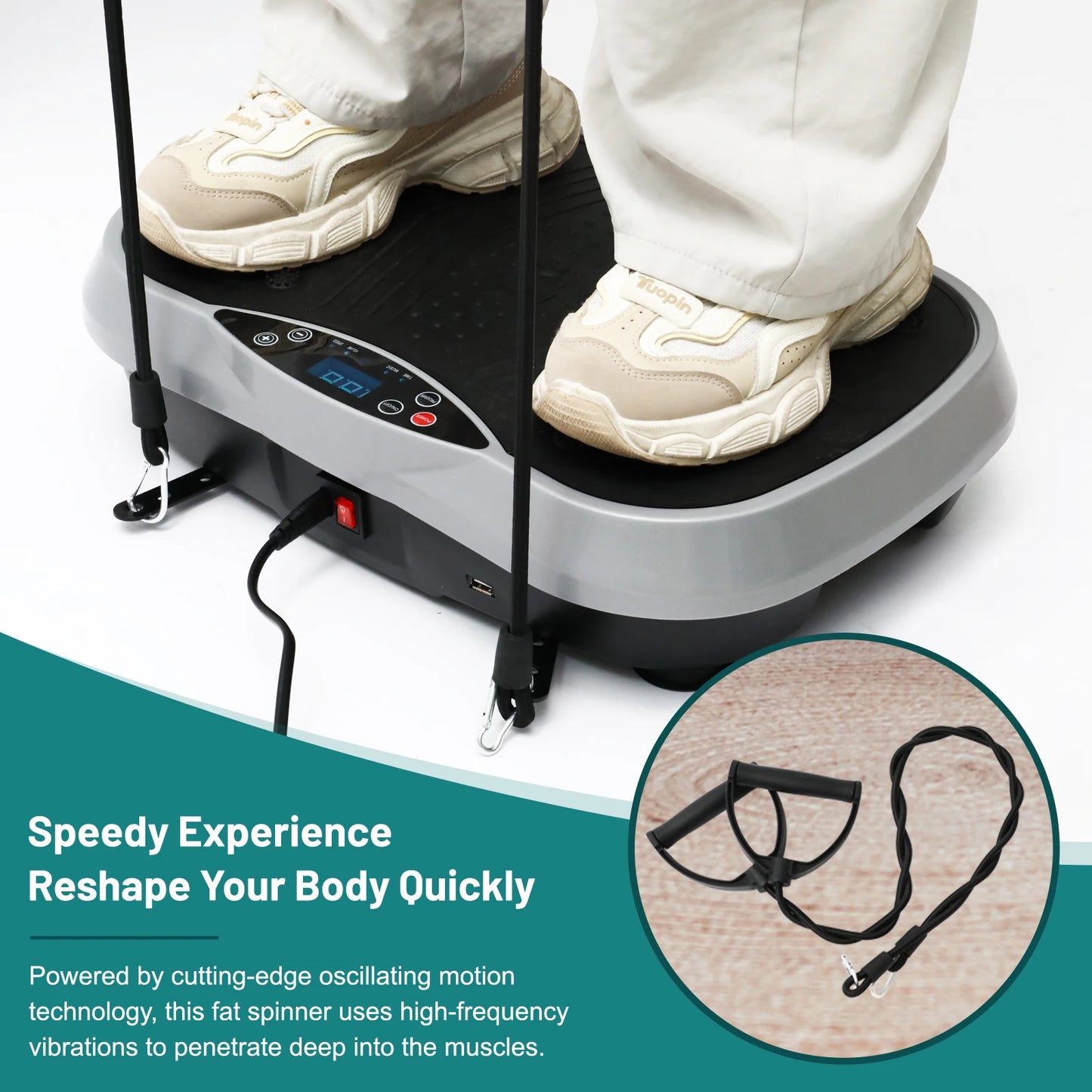 Vibration Plate Exercise Machine for Home Fitness Portable EMS