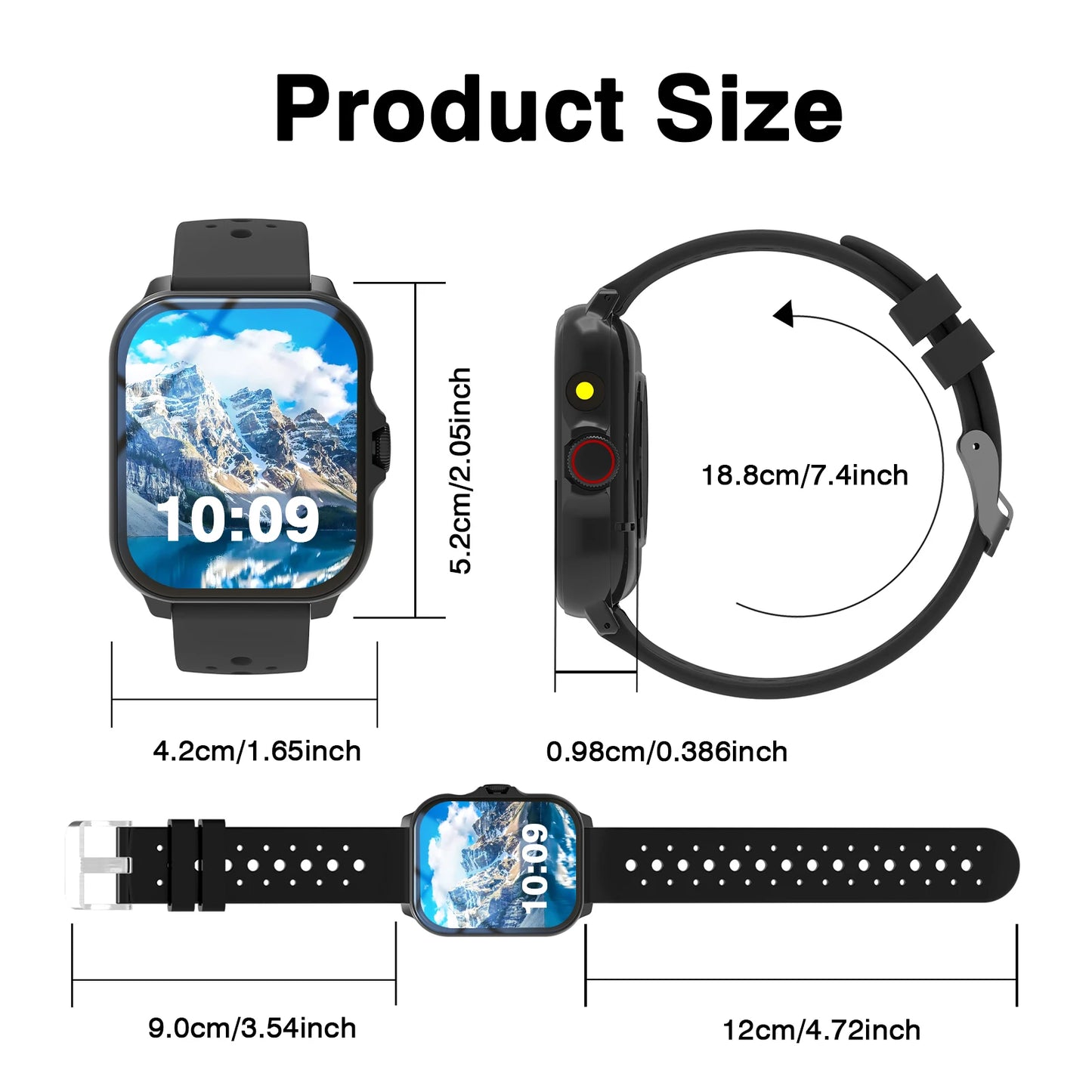 New Smart Watch for Men and Women,Wireless Calling,Multiple Sports Modes,LED Lighting,Weather Forecast,Music,For IPhone & Android, Modern Style,HD Screen Display, Ideal Gift