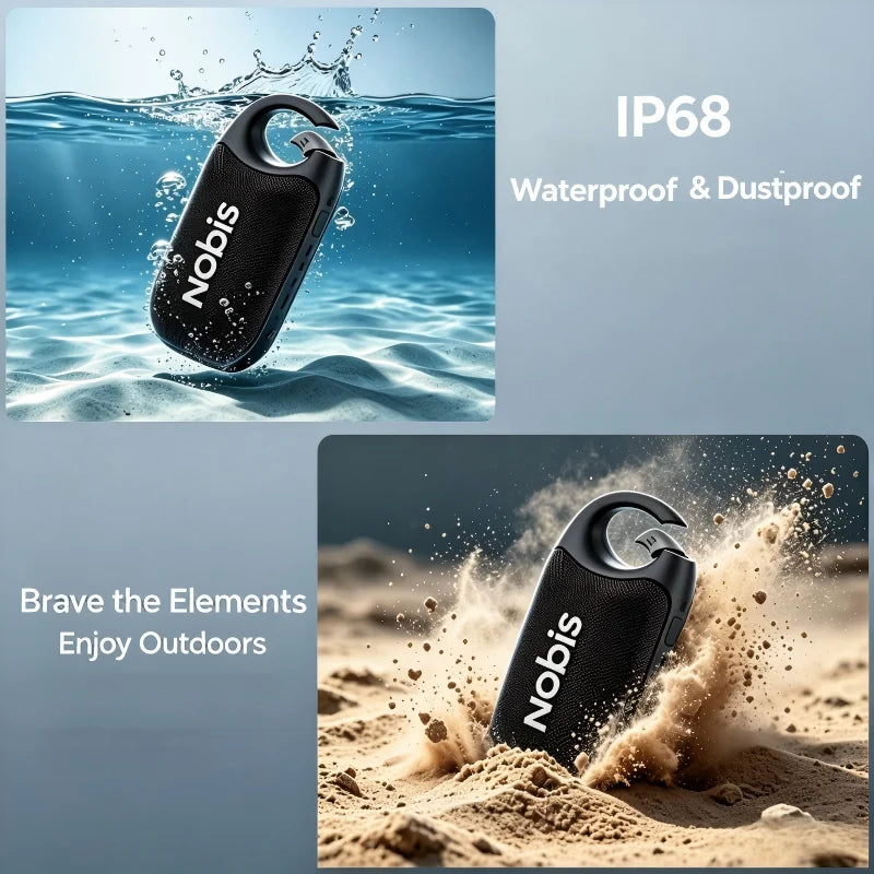 Nobis IP68 Waterproof Bluetooth Speaker 8W Stereo Sound 24H Playtime