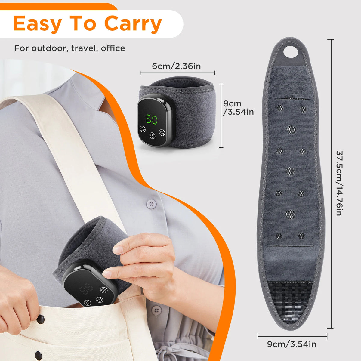 Electric Cordless Heated Ankle Wrist Guard Massager