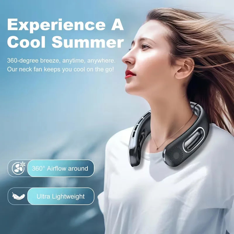 Portable Neck Fan Wearable for Travel