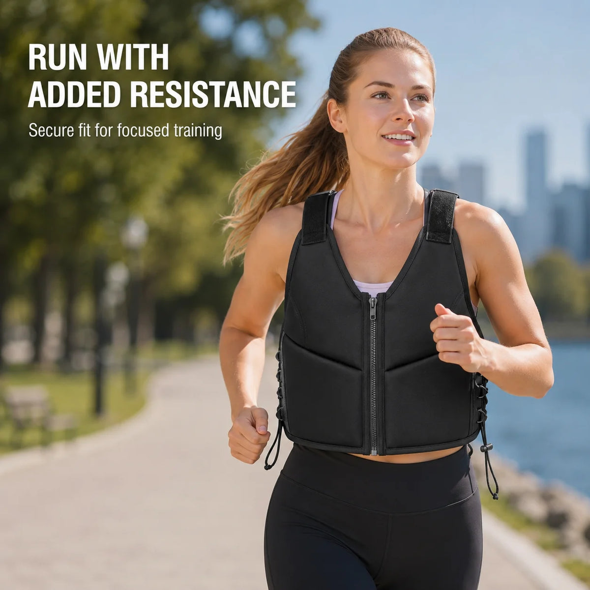 Adjustable Weighted Fitness Vest for Running, Walking, and Strength Training