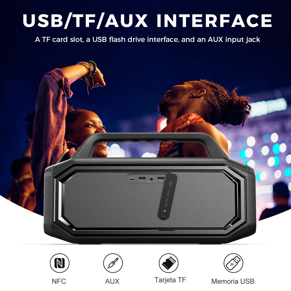 W-KING BT261-2 80W Speakers Bluetooth Wireless, Portable Outdoor Speakers Loud with Bass Boost, IPX6 Waterproof