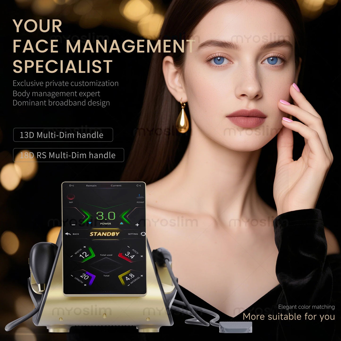 emszero 22D Max Hifu Skin Rejuvenation Facial Lifting Machine For Salons