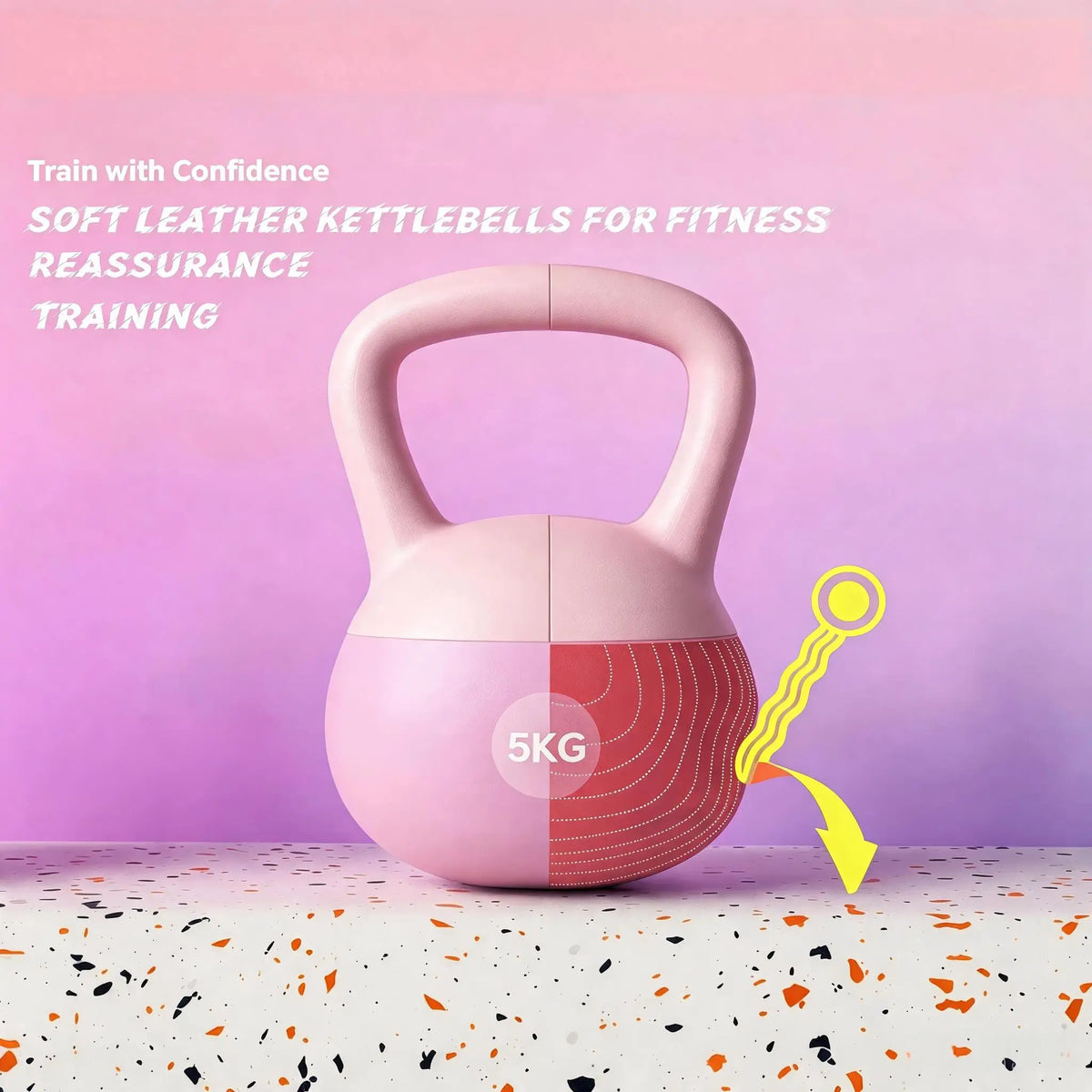Soft Bottom Kettlebell With Fitness Gloves For Strength Training
