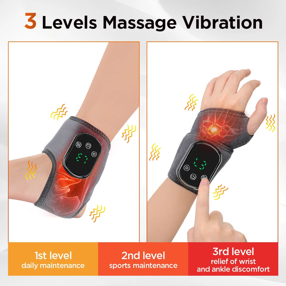 Electric Cordless Heated Ankle Wrist Guard Massager