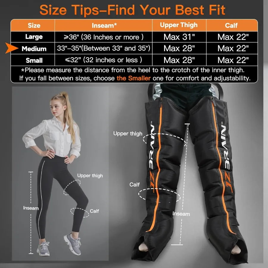Sequential Air Compression Recovery System: Professional Sequential Compression Boots for Fast Recovery Circulation Improvement