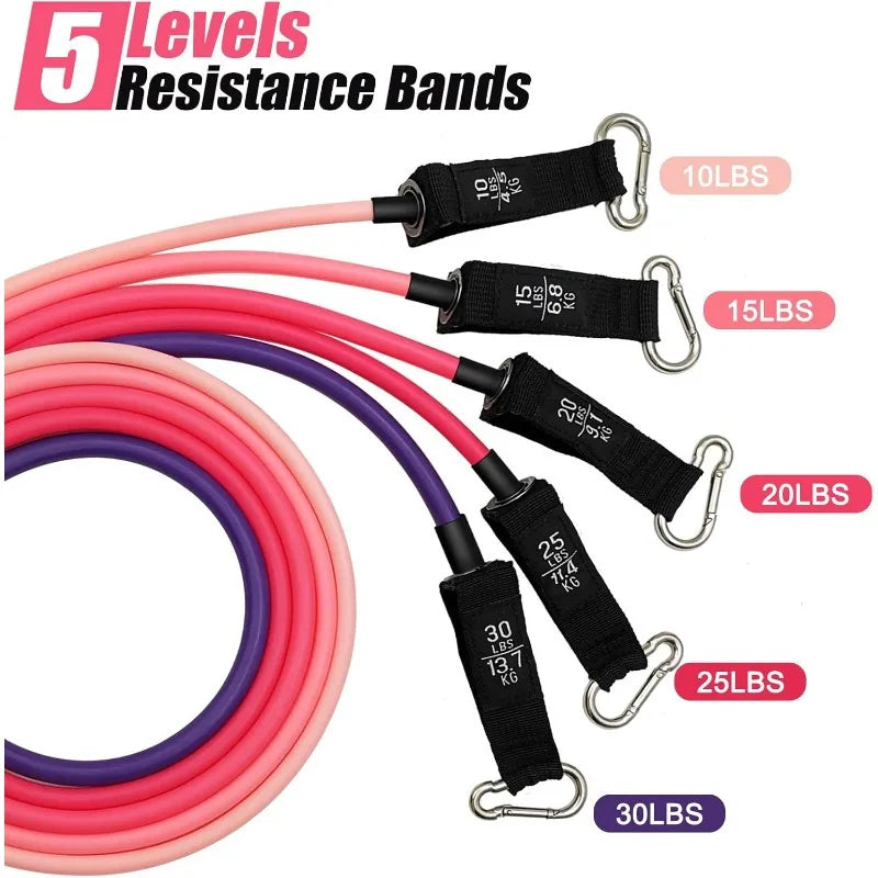 Resistance Bands Set With Door Anchor Handles And Ankle Straps