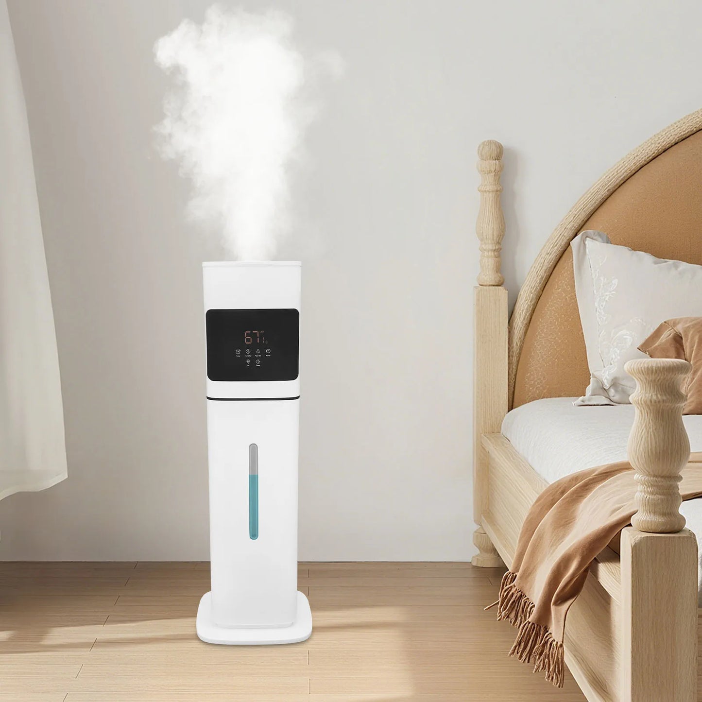 8L/2.11Gal Smart Humidifier with Remote Control Humidifier for Bedroom Large Room 3 Mist Modes for Home Office Plant