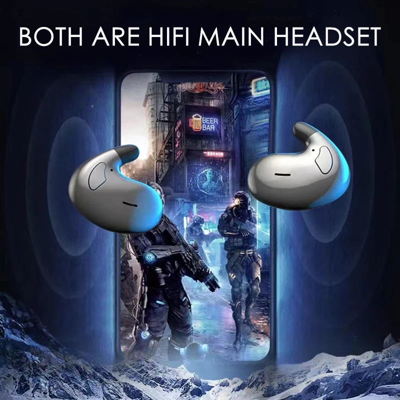 SHUKE Ultra Thin Sleep Headphones Bluetooth 5.3 Invisible Earbuds Waterproof
