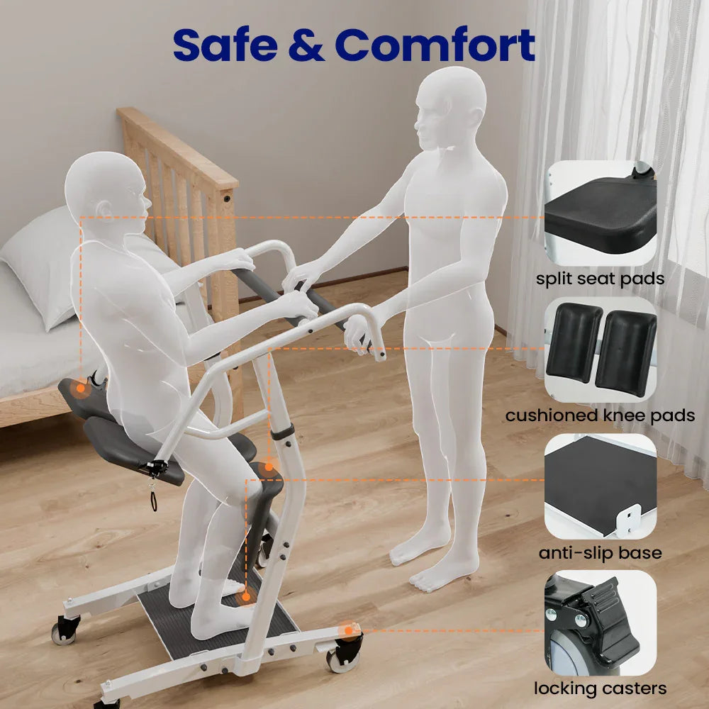 Sit To Stand Lift, Stand Assist Lift For Elderly, Patient Transport Unit, Stand Lift Assistance For Muscle Building & Fall Preve