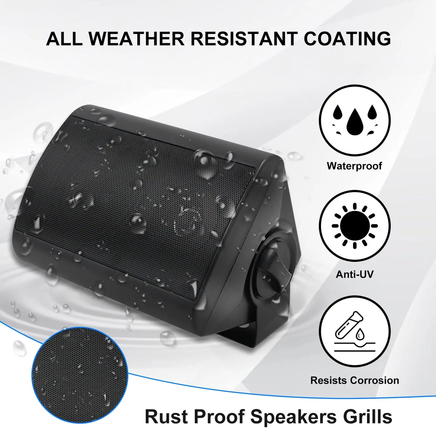 Herdio Outdoor Speaker Passive 400W Wireless Stereo Subwoofer For Home Theater