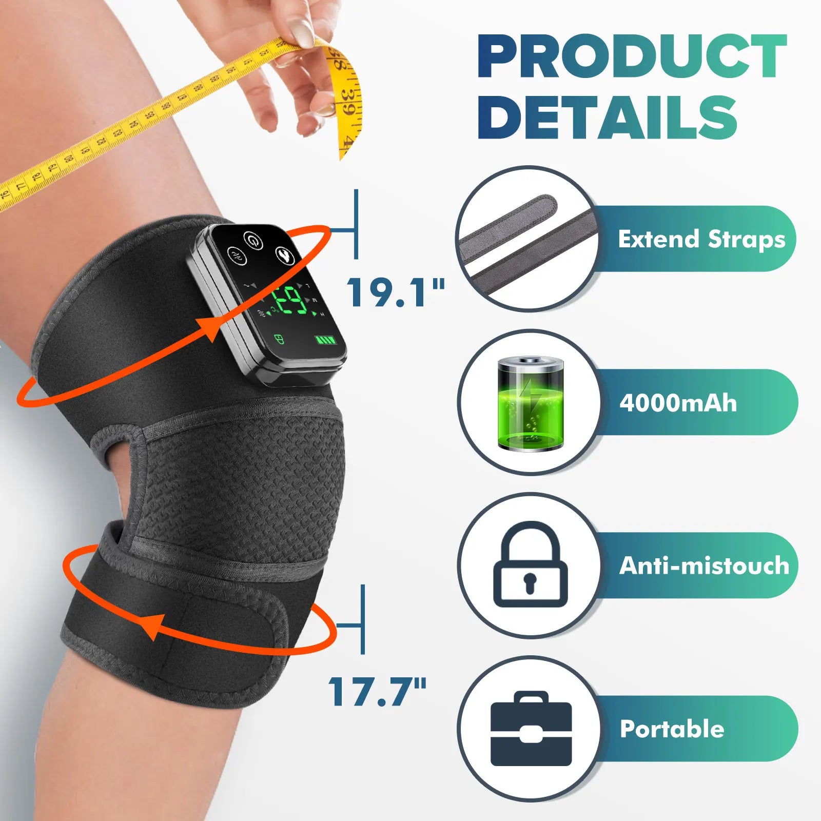 Electric Heating Knee Massage Device with vibration