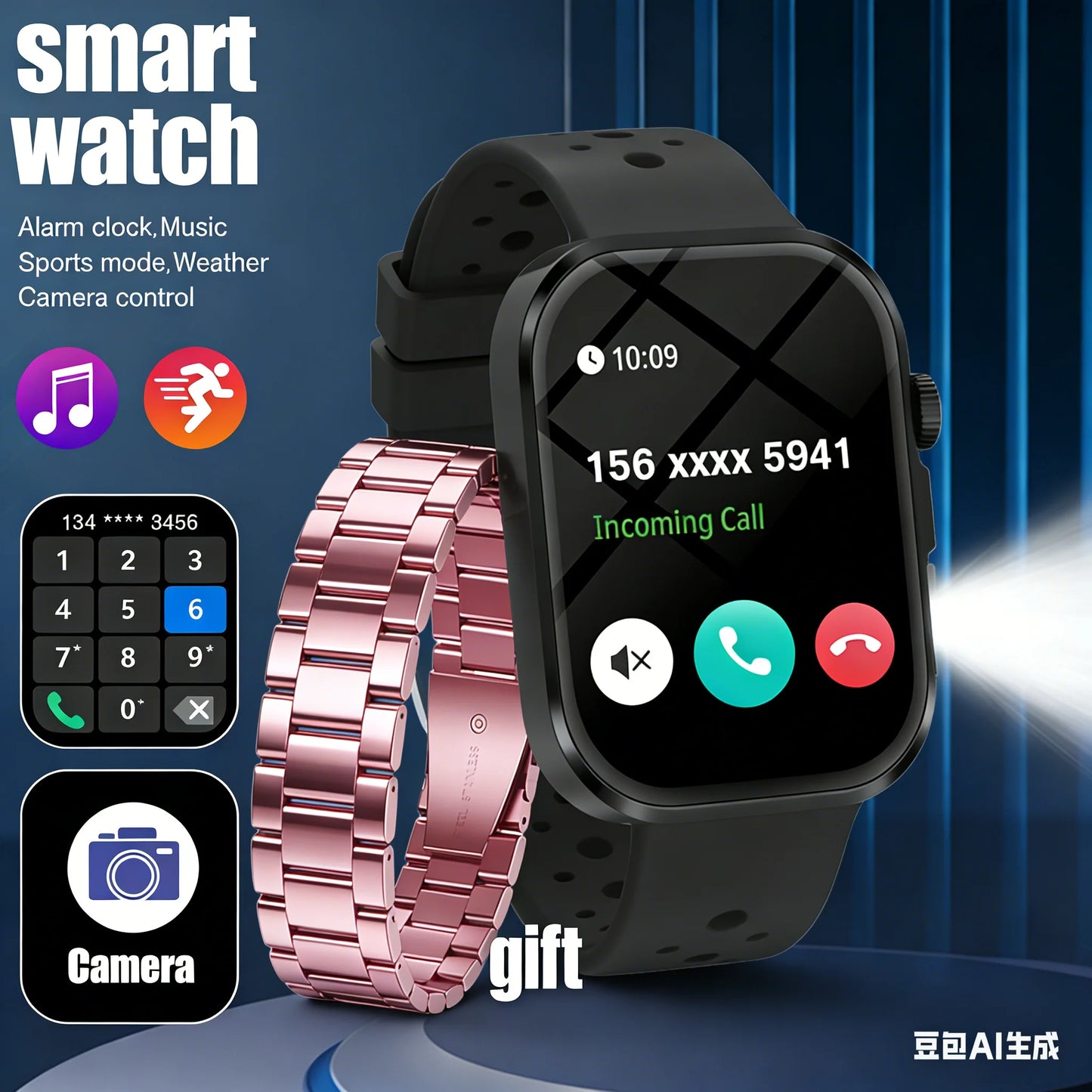 LOMAXFR Smartwatch Bluetooth Call Fitness Tracker With Multiple Modes