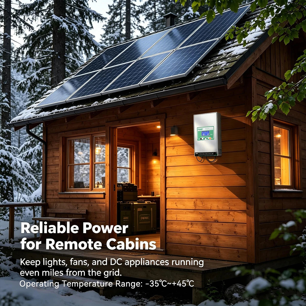 PowMr MPPT Solar Charge Controller Off Grid Battery Regulator