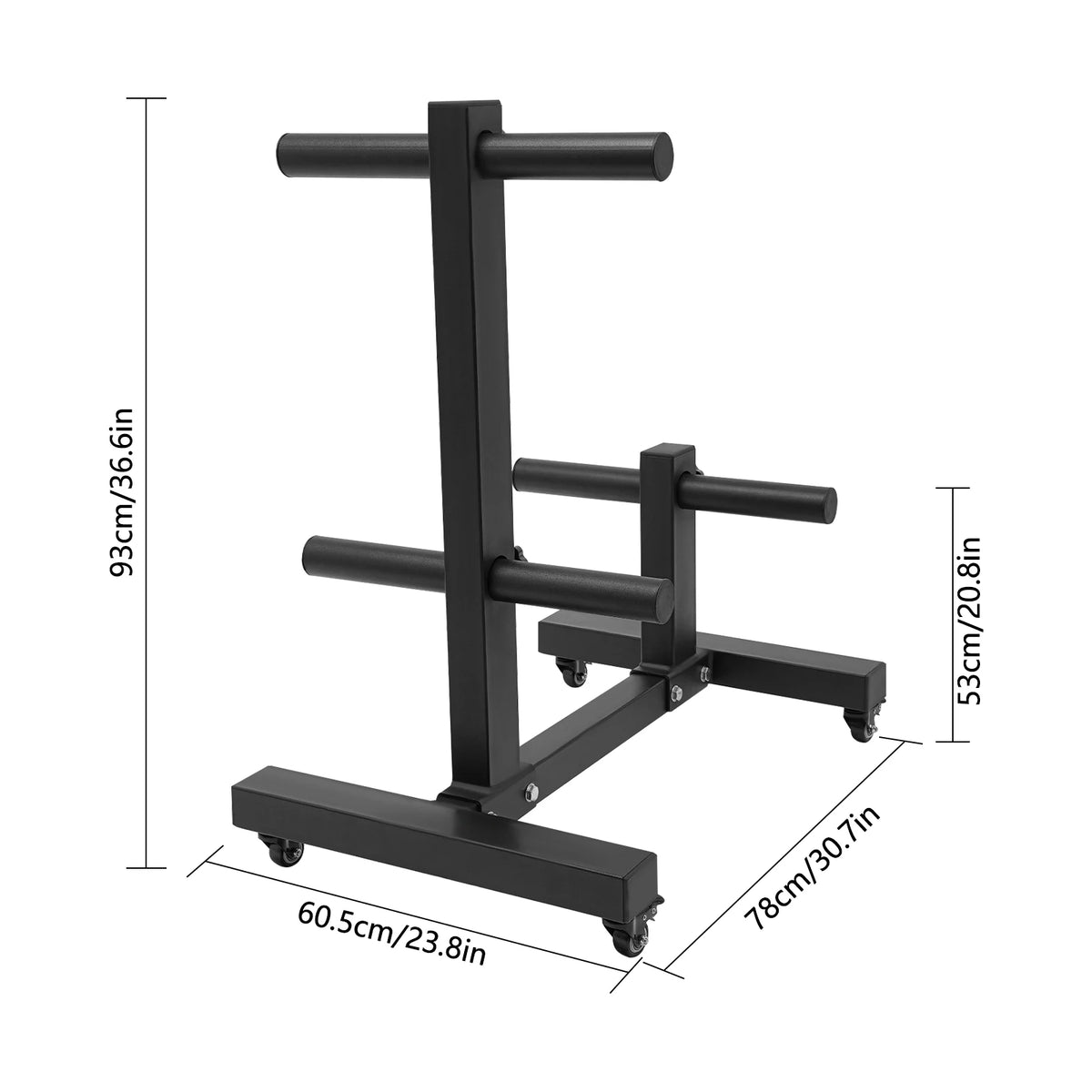 Heavy Duty Steel Weight Plate Storage Rack With Six Pegs