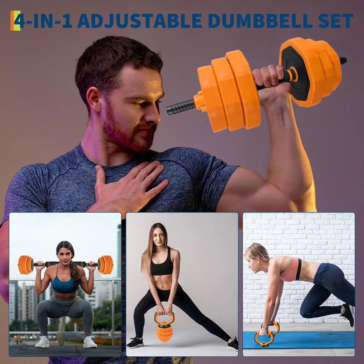 Adjustable Dumbbells Free Weight Set With Connector For Strength Training