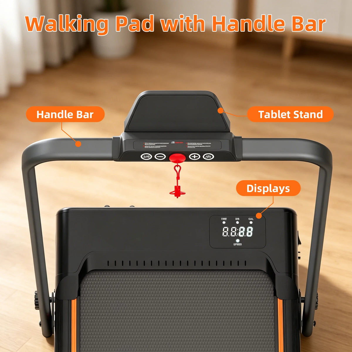 Foldable Electric Home Treadmill With Adjustable Incline For Walking Running