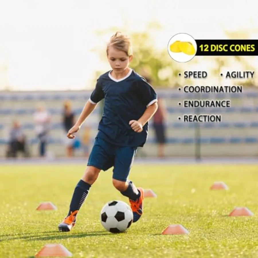 Agility Training Kit With Ladder Hurdles Cones Jump Rope Parachute